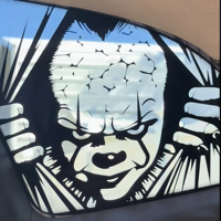 Autocollants de voiture personnalisés à motif personnalisé sur le thème de l'horreur Autocollants de fenêtre latérale pour voiture