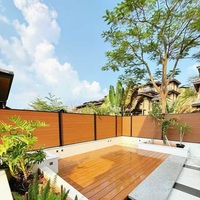Panneau de clôture d'intimité en WPC imperméable, clôture en composite bois-plastique avec poteaux pour jardin extérieur, résistant aux UV, installation facile