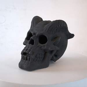 DB Refractory Materials Halloween Holiday Supplies Fireproof Imitated Human Skull Gas <b>Log</b> <b>for</b> NG LP Wood <b>Fireplace</b> Firepit - Product Image 2
