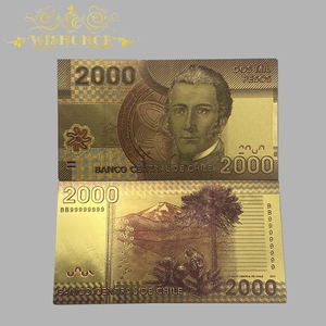 2026 5 Tipos de Billetes de Banco de Chile, Billete de <span class=keywords><strong>Peso</strong></span> en Oro de 24K para Colección - Product Image 4