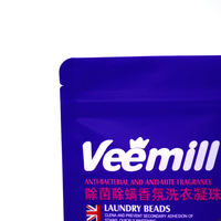 Sac de rangement de perles de lessive anti-odeur personnalisé thermoscellage emballage de liquide en plastique pochette debout laminée à fermeture éclair