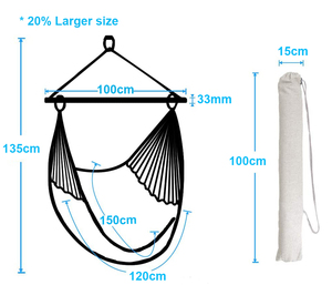 <span class=keywords><strong>Hamac</strong></span> de jardin moderne en macramé avec deux oreillers en <span class=keywords><strong>bois</strong></span>, portable et pliable, mobilier d'extérieur - Product Image 6
