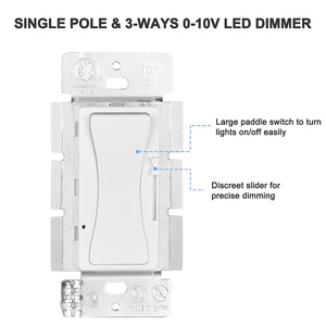 Hooanke ETL Listed 0-10V LED <strong>Dimmer</strong> Switch Single Pole 3 Way 110-220V AC For LED,CFL ,Incandescent,Halogen Lamp - Product Image 3