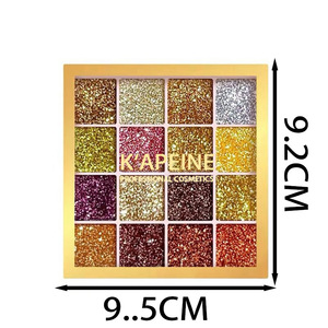 Bán Buôn 16-Màu Long Lanh <span class=keywords><strong>Eyeshadow</strong></span> Palette Với Silicone Bột Matte Kết Thúc Lâu Dài Công Thức Ăn Chay Tùy Chỉnh Bao Bì - Product Image 5