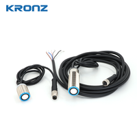 KRONZ pour capteur à ultrasons réglable, sortie analogique 4-20mA, sortie de commutation NPN, portée 20-60mm, mode NO/NC, IP67, industriel