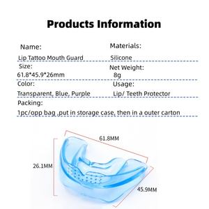 Protector Labial Transparente Azul <span class=keywords><strong>de</strong></span> Silicato para Maquillaje Permanente, Protector <span class=keywords><strong>de</strong></span> Labios Desechable para Tatuajes - Product Image 2