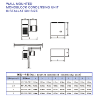 Unidad Condensadora de Refrigeración Monobloque con Compresor Scroll, Capacidad de Enfriamiento de 15 CBM, -20°C a 8°C, R404a, 220V/380V, Eficiencia Energética