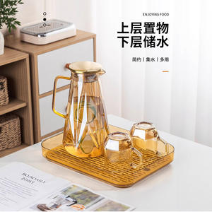 ถาดชาโกลเด้นเดียร์พร้อมชั้นวางระบายน้ำรูปวงรีกันน้ำสำหรับชงชาแบบกังฟูใช้ในบ้านคุณภาพเยี่ยม - Product Image 2