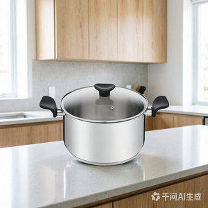 Cocotte en fonte <span class=keywords><strong>Tefal</strong></span> 24 cm (5,3 L) + <span class=keywords><strong>couvercle</strong></span> en verre, compatible avec toutes les sources de chaleur, y compris l'induction, en acier inoxydable, garantie 10 ans, passe au lave-vaisselle - Product Image 1