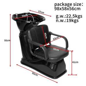 Sillón de Lavado de Cabello Semi-Reclinable de Cuero PU para Salón de Belleza, Spa y Baño - Uso Comercial, Venta al Por Mayor - Product Image 3