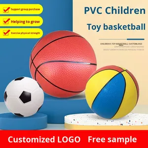 Pelota de PVC Azul de 8cm para Niños, Balón de Baloncesto y Fútbol de Tres Colores, Suministro Directo de Fábrica - Product Image 2