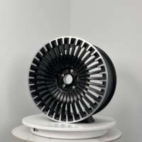 Jantes en alliage d'aluminium noir brillant à rayons multiples 5x112 19/20 pouces 8.5/9.5J ET32-38 pour mise à niveau et rétrofit Aviator