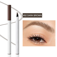 Crayon à sourcils liquide ultra-fin à quatre pointes, résistant à l'eau et à la transpiration, anti-bavures, longue tenue, pour sourcils naturels, sans logo