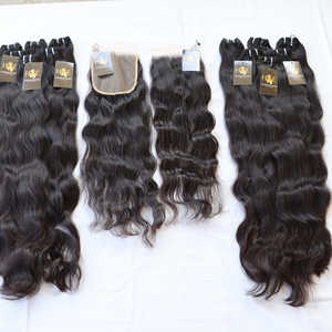 Paquetes de cabello humano rizado crudo indio precio de fábrica de grado superior de la Virgen brasileña 11a 12a y cierre frontal de encaje Hd 6x6 - Product Image 1