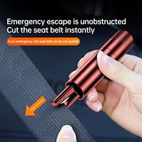 Outil d'évacuation d'urgence 2-en-1 pour voiture : brise-vitre et coupe-ceinture de sécurité, marteau de sécurité pour véhicule