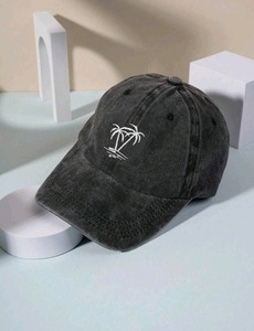 Casquette de baseball 6 panneaux de haute qualité avec logo personnalisé brodé, effet délavé et vieilli, en coton éponge velours, style 'Dad' avec lettres effet usé - Product Image 6