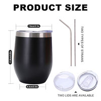 Mug isotherme à double paroi en acier inoxydable avec couvercle, isolation thermique 6-12 heures, personnalisable pour boissons chaudes/froides