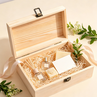 Boîte de rangement rectangulaire en pin ESTICK avec couvercle rabattable, organisateur en bois Tongmu, décoration d'intérieur, cadeau, petite et grande taille