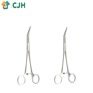 CJH Forceps à fil guide trachéal droit et courbé en acier inoxydable médical, stérilisation haute température, instruments vétérinaires - Product Image 1