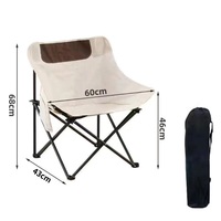 Chaise de camping portable, petite chaise pliante de plage, de pique-nique, de pêche, inclinable, avec design portable