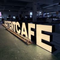 Grandes lettres lumineuses LED, enseignes personnalisées en acrylique 3D, lettres imperméables pour la publicité extérieure, lettres autoportantes