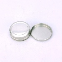 Pot de rangement rond en aluminium argenté de 30 ml, 30 g, 1 oz, mini, petit, pour crème pour les yeux, savon, avec couvercle coulissant