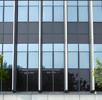 Verre miroir unidirectionnel massif et creux, couleur personnalisée, pour mur-rideau extérieur, hôtel, industriel, décoratif, rideaux pare-balles