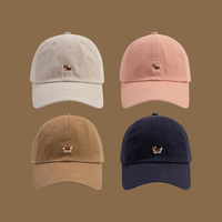 Casquette de baseball brodée personnalisée avec un adorable chien Corgi, en tissu doux lavé, réglable, unisexe, protection solaire, casquette de sport tendance