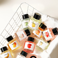 Diffuseur de parfum en verre de 50 ml aux senteurs fruitées, parfum d'ambiance luxueux pour la maison, désodorisant écologique, ensemble d'huiles essentielles d'aromathérapie