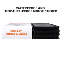 Piège à souris en plastique noir robuste avec adhésif puissant, solution de lutte contre les rongeurs jetable et efficace pour une utilisation en intérieur
