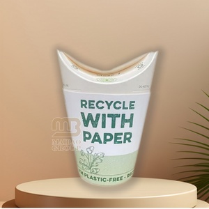 Gobelets jetables pour café à emporter, résistants à l'eau et à l'huile, pour frites et barbecue, à double paroi, avec revêtement à base d'eau, en papier papillon - Product Image 1