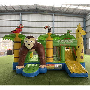 Château gonflable Moonwalk Grand Roi Lion pour enfants, maison de rebondissement commerciale avec souffleur - Product Image 4