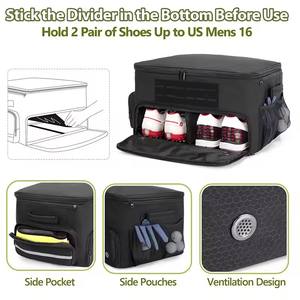 Rembourrage épais imperméable à l'eau Sac à chaussures <span class=keywords><strong>de</strong></span> <span class=keywords><strong>golf</strong></span> à 2 couches Sac <span class=keywords><strong>de</strong></span> coffre <span class=keywords><strong>de</strong></span> <span class=keywords><strong>golf</strong></span> Organisateur <span class=keywords><strong>de</strong></span> coffre <span class=keywords><strong>de</strong></span> <span class=keywords><strong>golf</strong></span> - Product Image 2