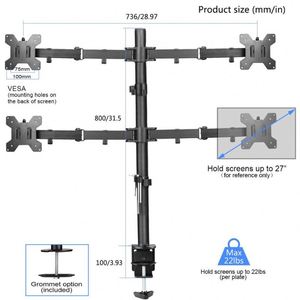 Ergonomic Aluminum Multifunctional Computer Monitor <b>Stand</b> <b>Rotating</b> <b>Display</b> <b>Stand</b> with Stock Availability - Product Image 2