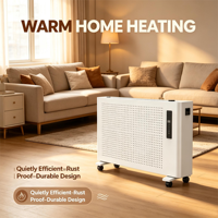Chauffage électrique sans fil en acier inoxydable 1500W avec télécommande, signal longue portée, conception anti-interférence puissante, usage hospitalier