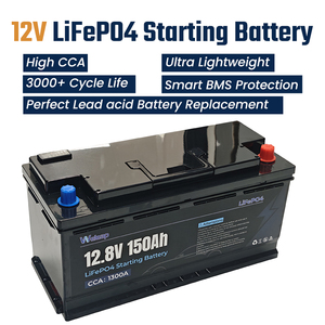 Bateria de Partida Selada Antivazamento 12V 150Ah para Barcos/Iates, 1300CCA, IP65 à Prova d'Água, Bateria Marinha de Partida de Dupla Finalidade - Product Image 1