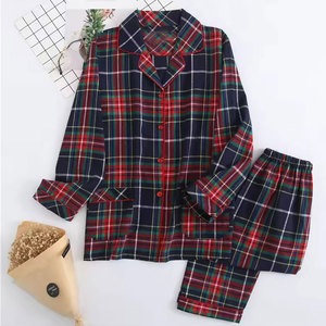 Ensemble de <span class=keywords><strong>pyjama</strong></span> en <span class=keywords><strong>flanelle</strong></span> 100% coton pour <span class=keywords><strong>homme</strong></span>, haut boutonné à manches longues, <span class=keywords><strong>pantalon</strong></span> avec motif à carreaux, vêtements de détente thermiques, vêtements de nuit respirants - Product Image 6