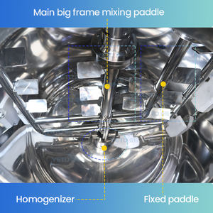 Tanque Misturador Homogeneizador a Vácuo Móvel de Aço Inoxidável 200L com Motor para Produção de Creme, Pasta e Moagem Química para Cuidados com a Pele e Cabelo - Product Image 6