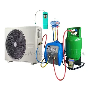 Araba oto klima soğutucu kurtarma geri dönüşüm makinası/birim 3/4HP 1HP R32 r1234air R410A R134A gaz kurtarma makinesi