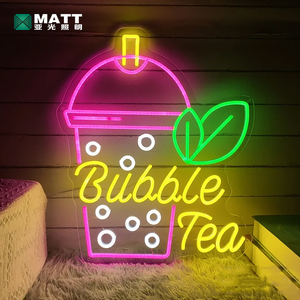 Bong bóng trà Neon dấu hiệu tùy chỉnh uống Bar Led Neon Ánh sáng cà phê cửa hàng ánh sáng tường nghệ thuật trang trí BOBA trà cửa hàng chào đón mở dấu hiệu ánh sáng - Product Image 2