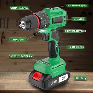 Taladro de Impacto Inalámbrico de 20V con Motor sin Escobillas y Atornillador con Mandril Metálico de 13mm, Personalizable OEM, Compatible con Dropshipping CD-20HZZ - Product Image 6