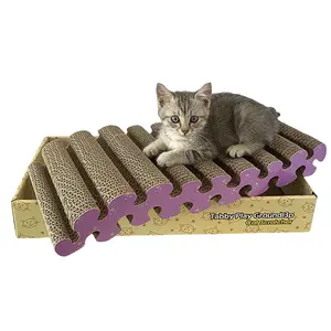 Rascador de cartón para gatos de larga duración de calidad superior del fabricante para gatos de interior