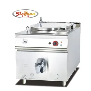150 Liters Stainless Steel Commercial Gas Soup Kettle With Jacketed Boiler
