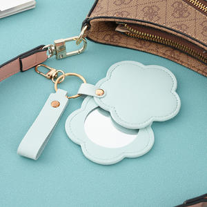 Espejo de Bolsillo Giratorio de Doble Cara con Lupa y Diseño de Flor de Acero Inoxidable, Espejo de Maquillaje Pequeño Portátil con Llavero, Logotipo Personalizado, Compacto - Product Image 6