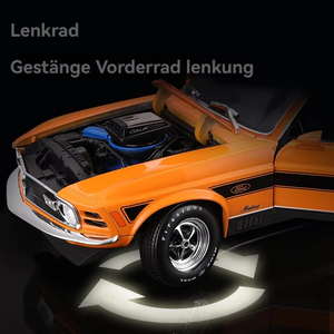 1970 Ford <span class=keywords><strong>Mustang</strong></span> <span class=keywords><strong>1</strong></span>:18 Moulé Sous Pression Modèle De Voiture Son Et Lumière Pullback Machine1 Décoratif En Métal À Collectionner avec Porte Ouverte Caractéristique - Product Image 5