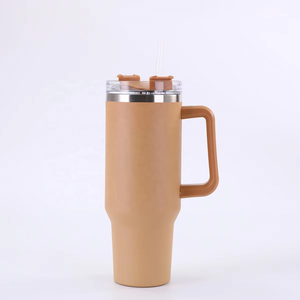 Taza de viaje de acero inoxidable recubierta con impresión de logotipo personalizado <span class=keywords><strong>vaso</strong></span> con asa para <span class=keywords><strong>Stanley</strong></span> Cup <span class=keywords><strong>Vaso</strong></span> Aislado Gobelet Isotherme - Product Image 4