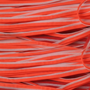 High Quality Green/Orange <b>Reflective</b> Strapping Strip Embedded Edge Polyester Clothing Luggage Piping EN20471 Certified Dazzling - Product Image 1