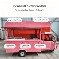 Voiture de restauration Tuk Tuk à montage et démontage rapides pour les services de traiteur lors de mariages, carnavals et festivals
