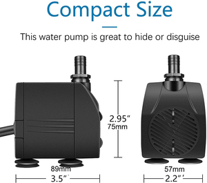 Aquariumpomp, onderwaterpomp, 290GPH, energiezuinig, ultrastil, 16W, Koi vijverpomp, buitengebruik, in doos verpakt - Product Image 4