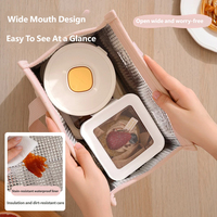Nouvelle boîte à lunch isotherme en velours côtelé, écologique, durable, grande capacité, avec fermeture éclair, portable, pour garder les aliments au chaud ou au froid, sac fourre-tout bento